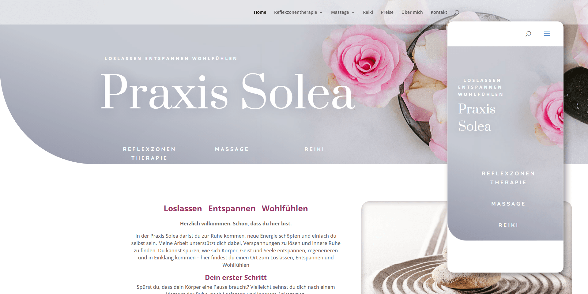 Webseite für Therapiepraxis – Bild 1