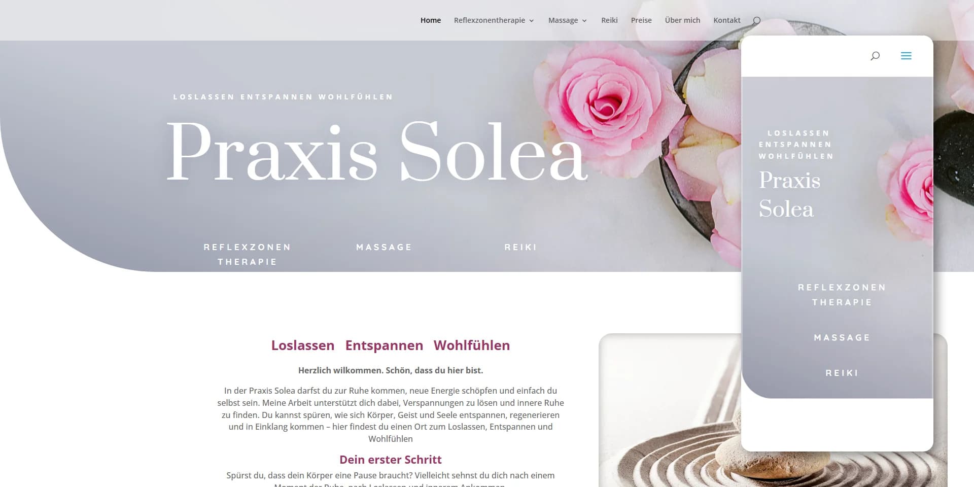 Webseite für Therapiepraxis – Bild 1